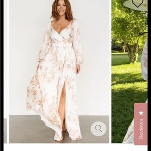 Baltic Born Cream High-Low Wrap Sundress